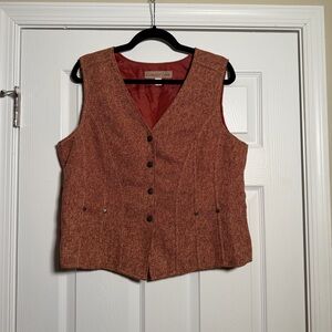 Coldwater Creek Rust Brown Vest